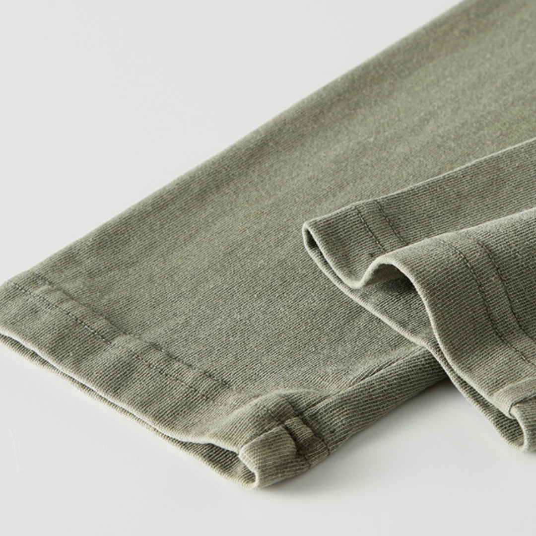 Custom Vintage Wash Crop Long Sleeves T-Shirt