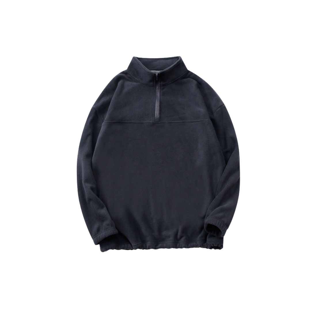 Fleece Quarter Zip Sweatshirt - Dark Grey