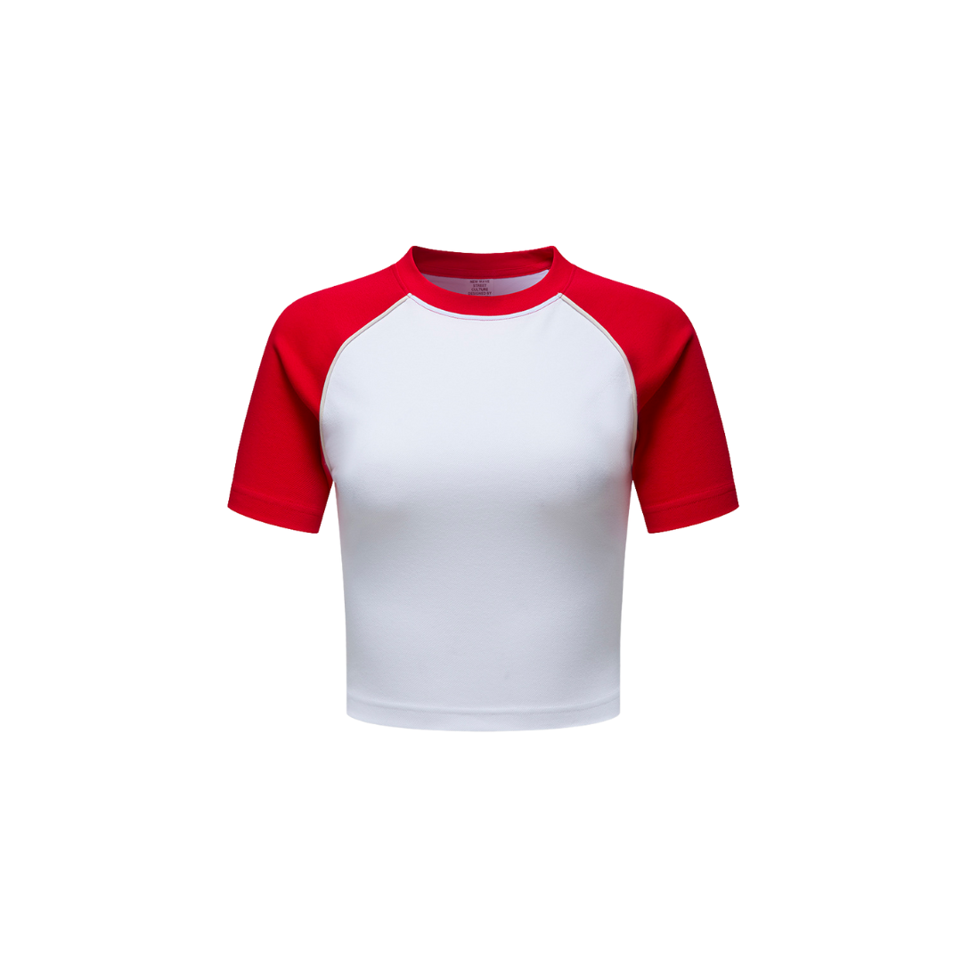 Red and white 2024 raglan