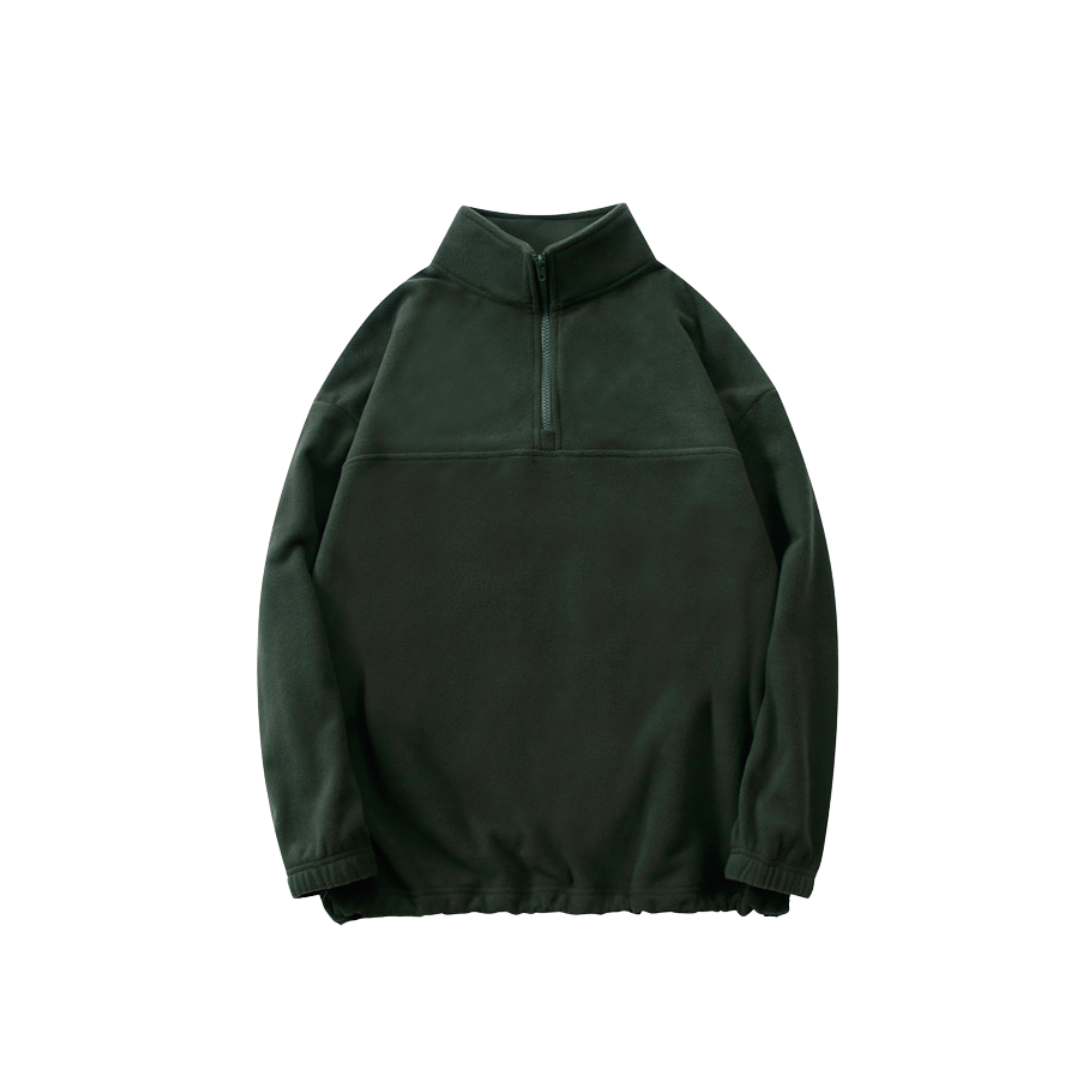 Fleece Quarter Zip Sweatshirt - Green