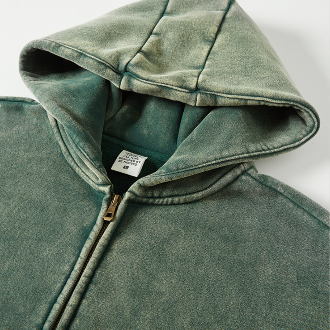 Fleece Vintage Wash Zip-up – Merch Pier Fleece Vintage Wash Zip-up – Merch Pier