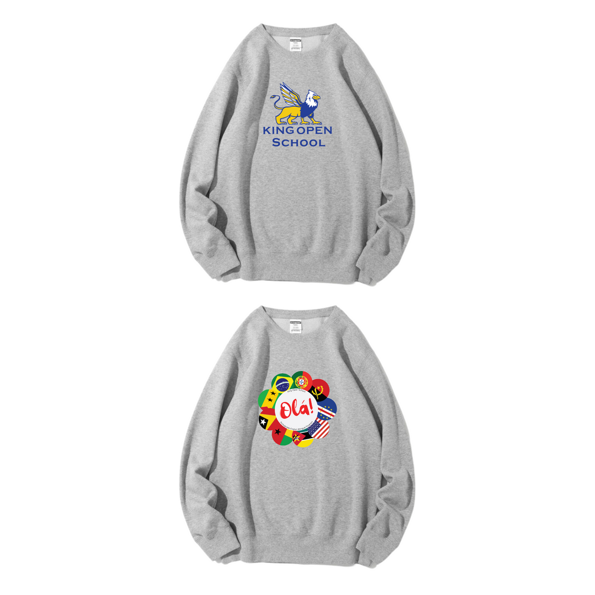 King Open School - Adult Fleece Crewneck Sweatshirt