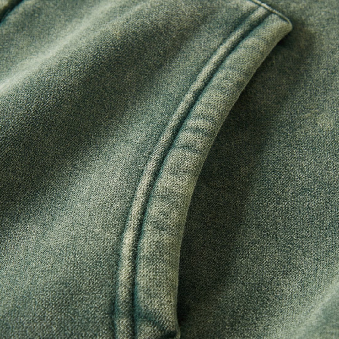 Custom Vintage Washed Fleece Zip-up