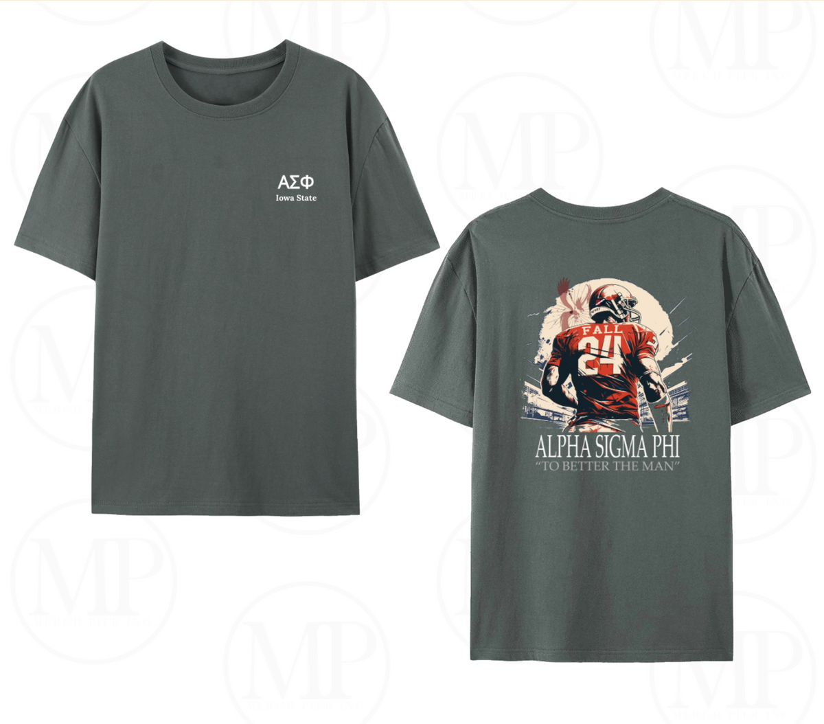 ISU Alpha Sigma Phi Dark Grey Comfort Shirt