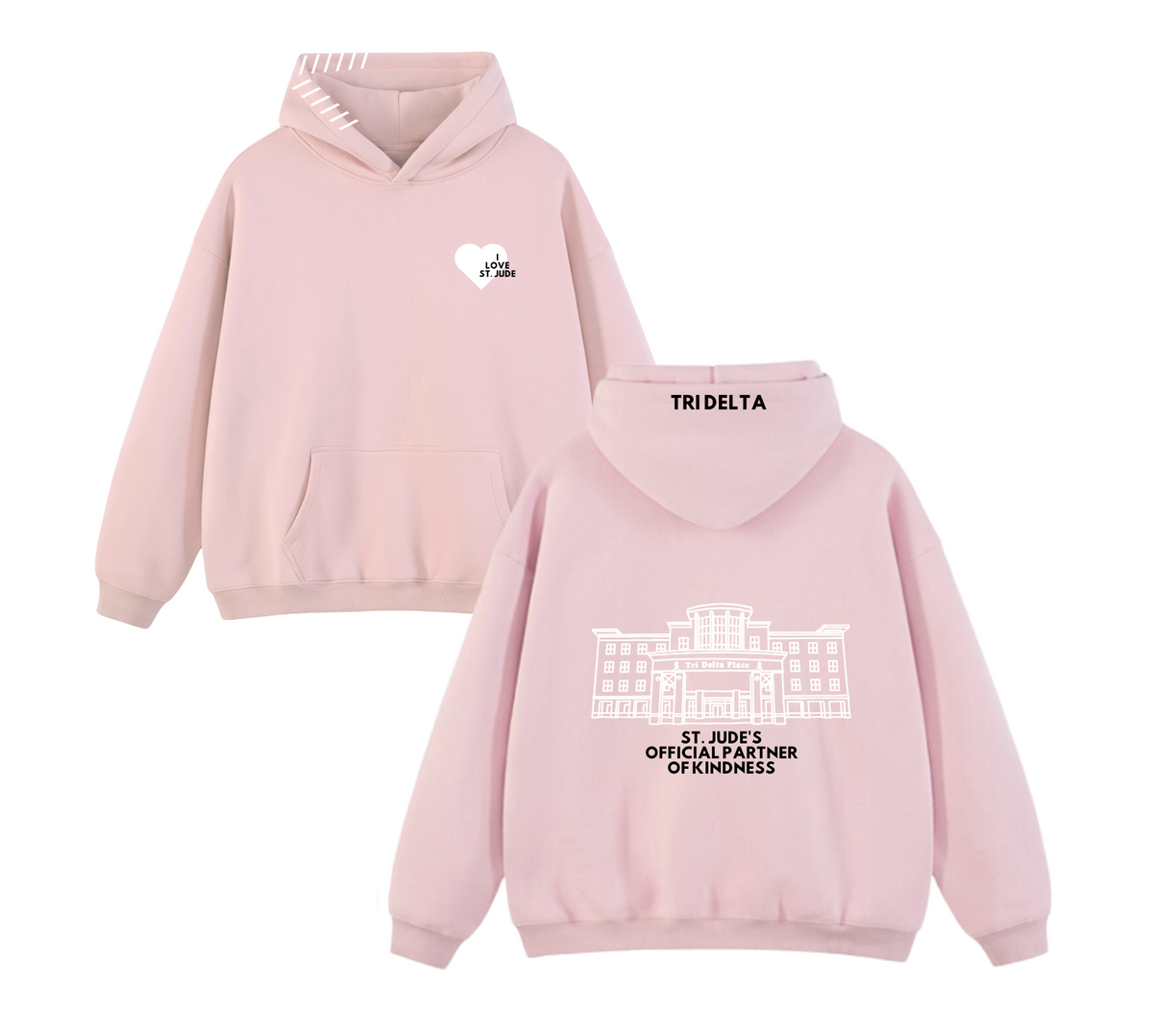 Temple Delta Delta Delta Mid Blend Fleece Hoodie