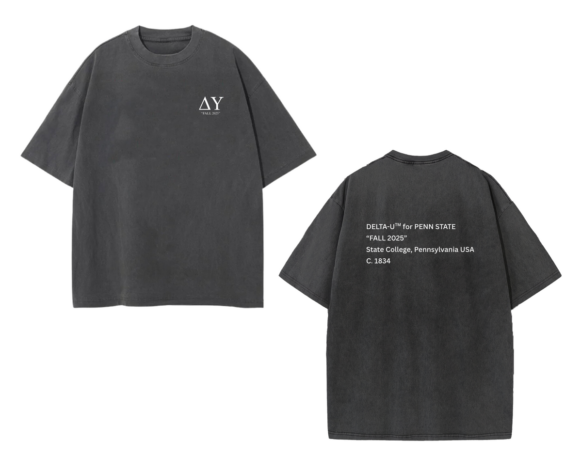 Penn State Delta Upsilon Black Vintage Wash T-shirt