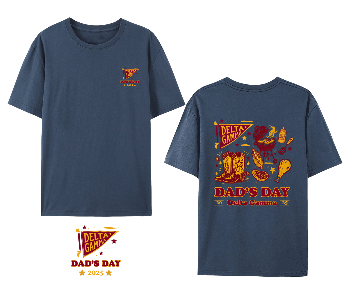 TXST Delta Gamma Navy Comfort T-Shirt