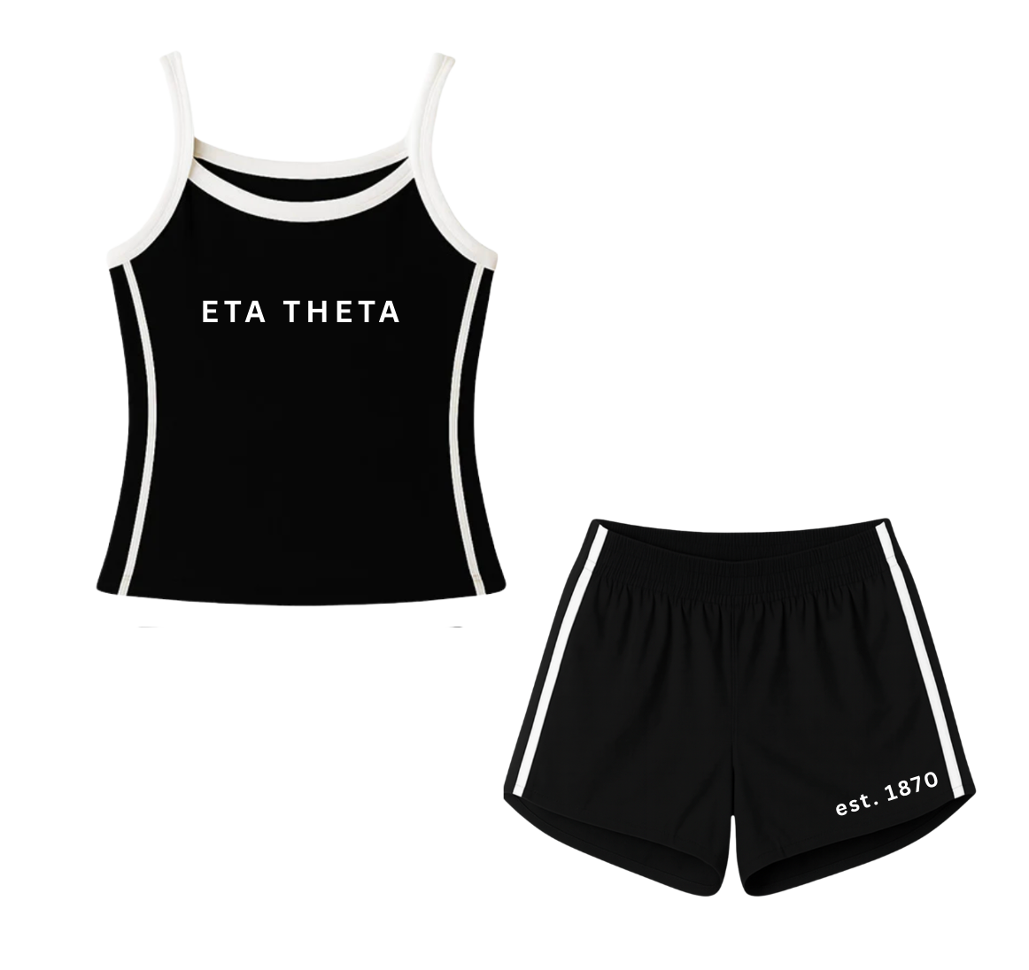 UCF Theta Striped Tank and Shorts Set