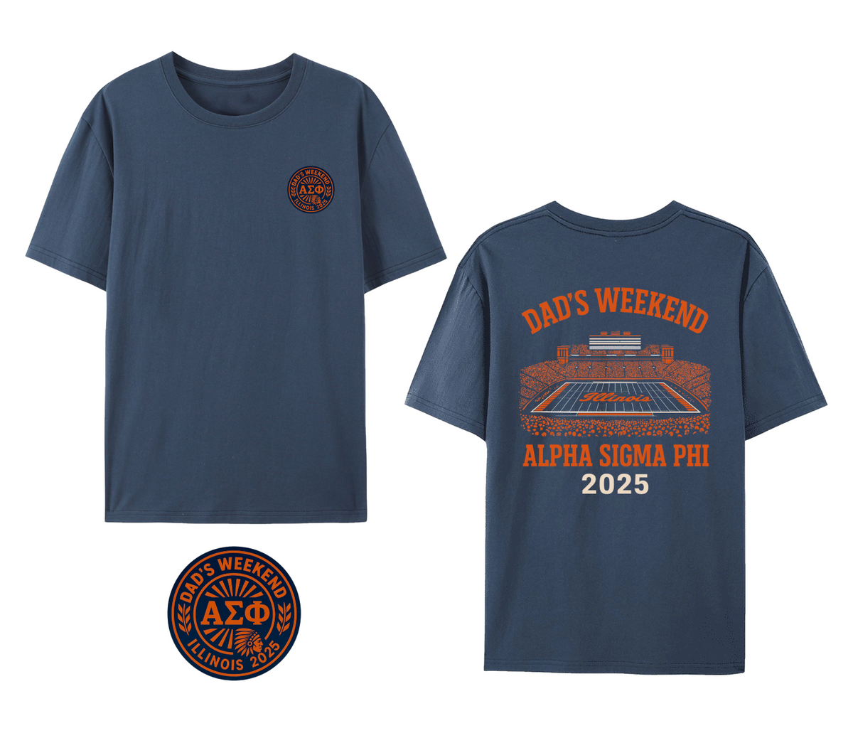UIUC Alpha Sigma Phi Comfort T-shirt / Fleece Crewneck