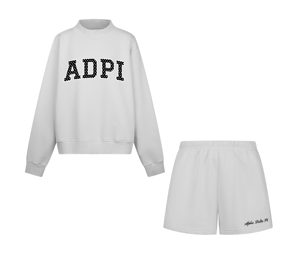UNCC ADPi Mockneck and Sweatshorts