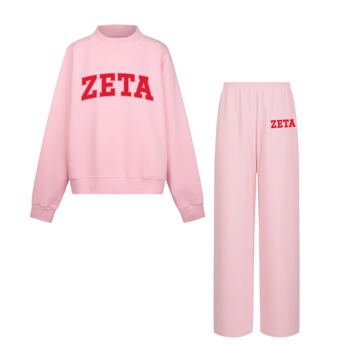 Mockneck & Sweatpants - Embroidery