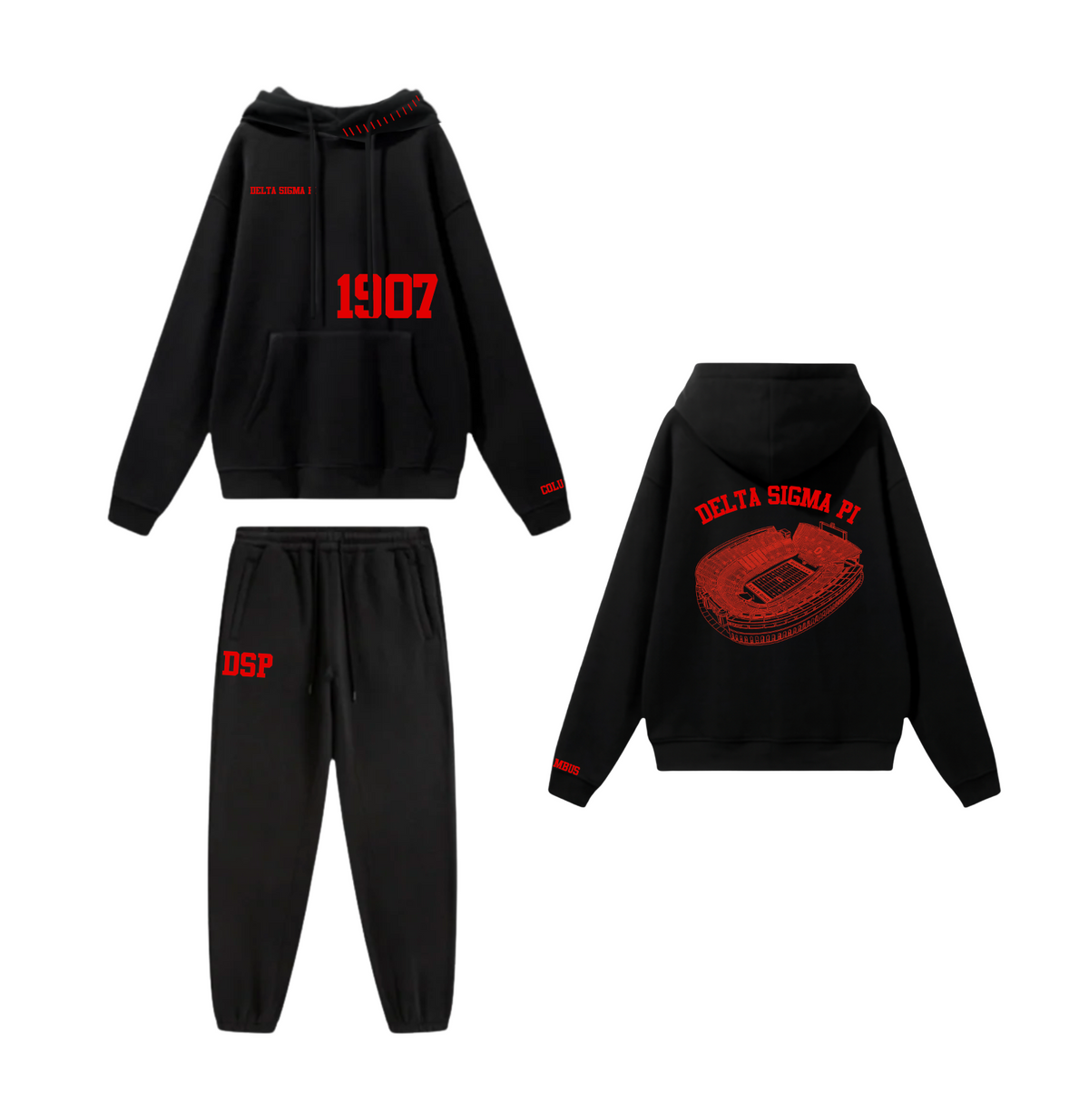 Ohio State Delta Sigma Pi Premium Fleece Sweatset