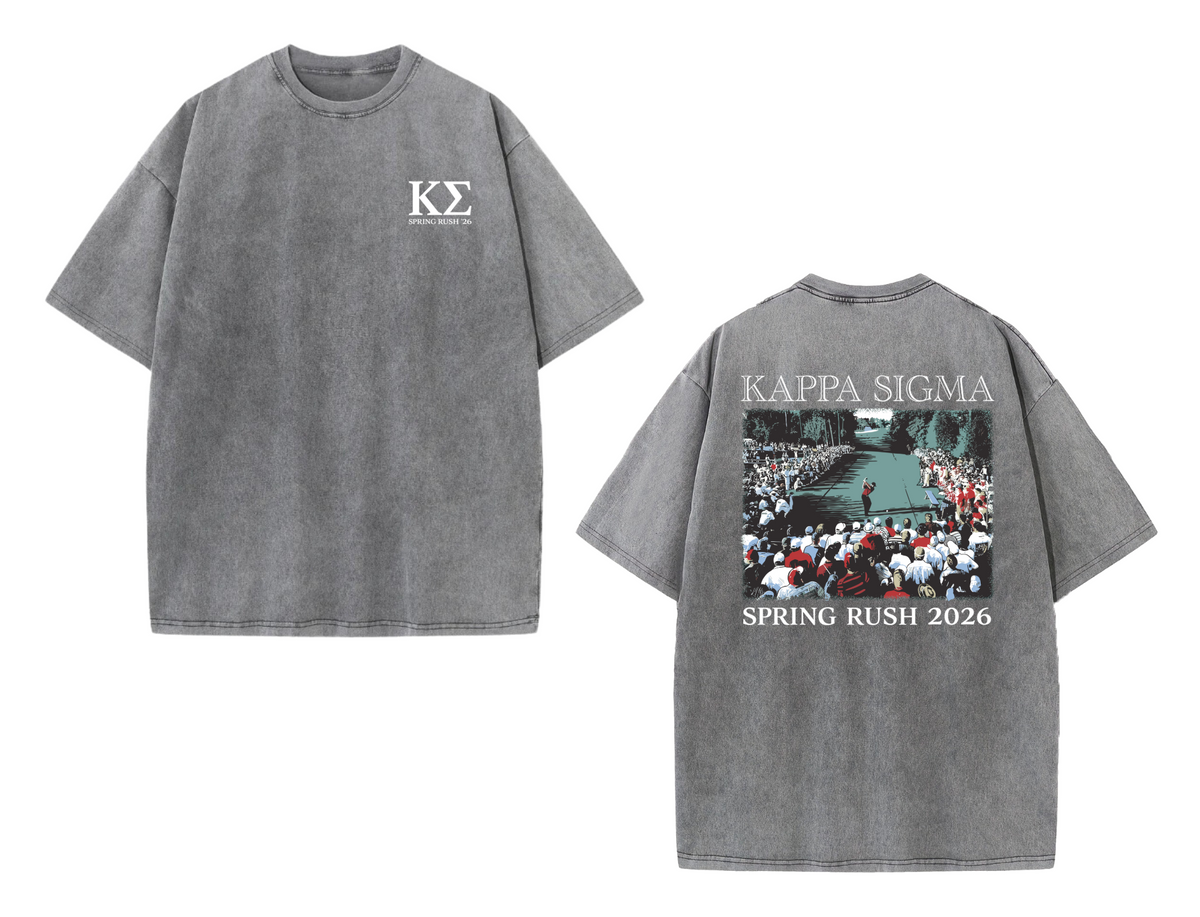 U Mass Kappa Sigma Grey Vintage Wash T-shirt