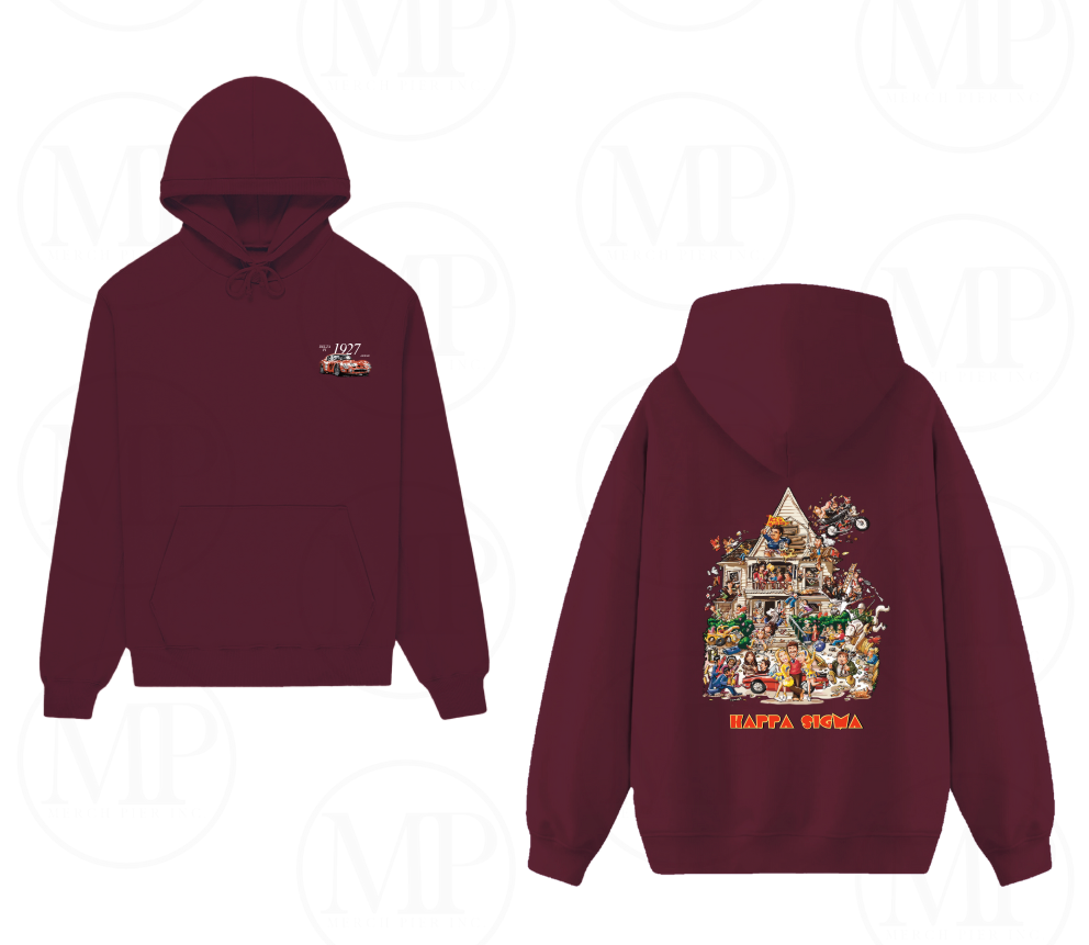 SMU Kappa Sigma Burgundy Fleece Hoodie