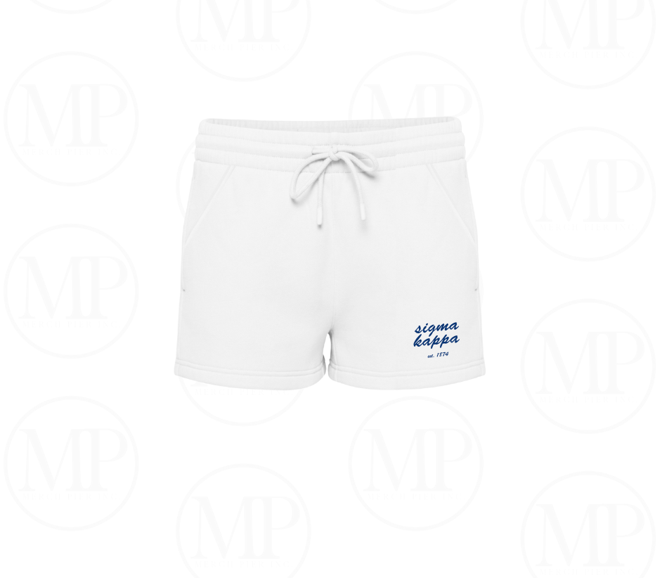 Ball State Sigma Kappa White CozyFlex Shorts