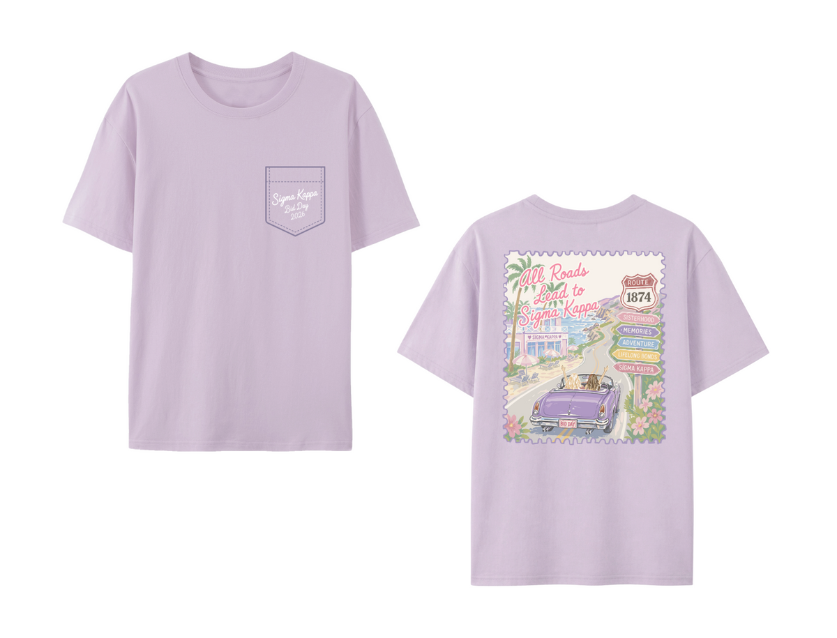 Louisiana Tech Sigma Kappa Comfort Tee with Pocket