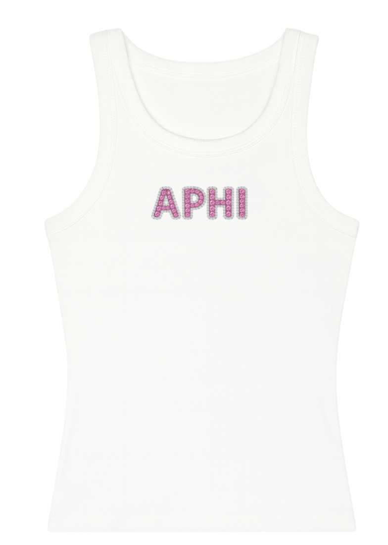 convention beaded tank pink