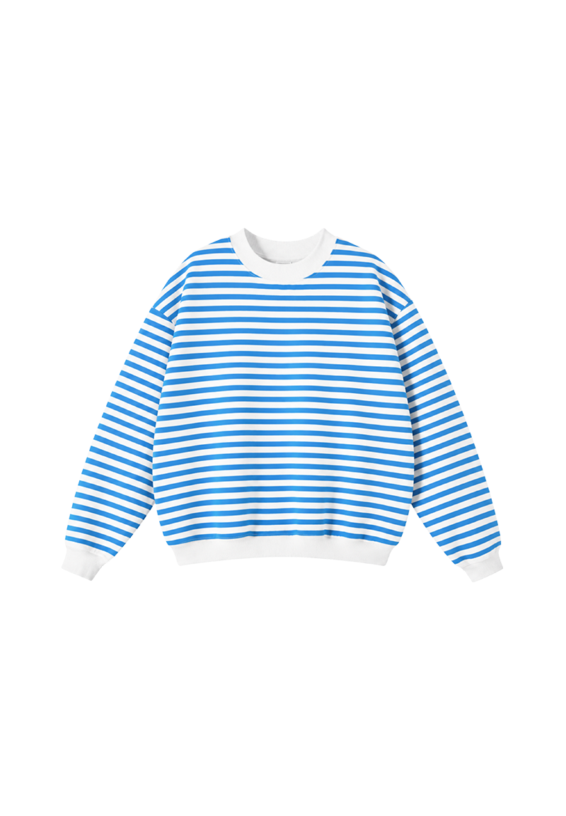 Striped Mid Blend Fleece Crewneck